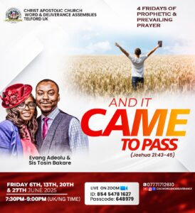 Read more about the article Upcoming Church Programme