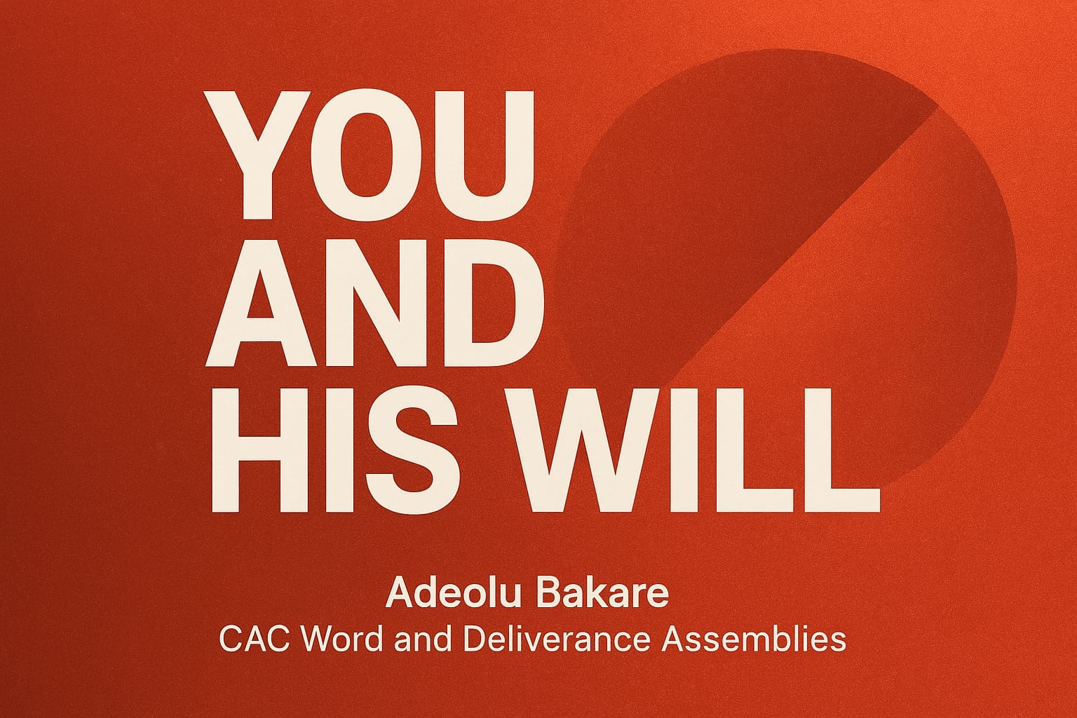 Read more about the article Not My Will, But Yours Be Done